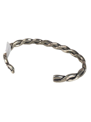 R Sterling flat twist cuff bracelet