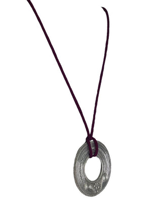 R sterling circle pendant