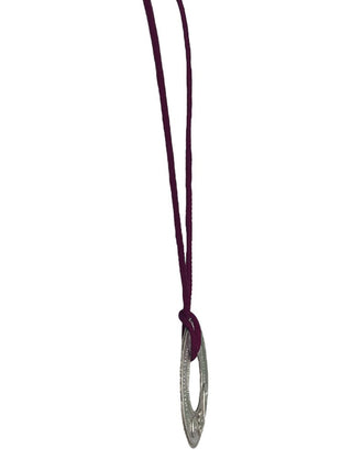 R sterling circle pendant