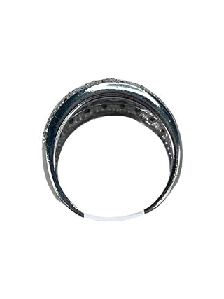 R sterling diamond chip ring