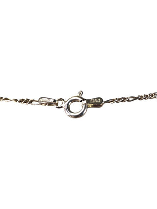 R Sterling square crystal necklace