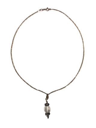 R Sterling square crystal necklace