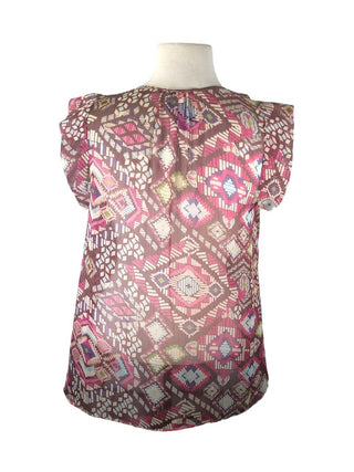R Sheer sleeveless pullover top