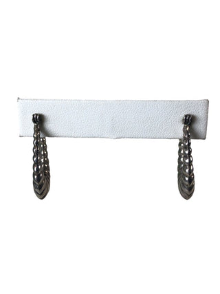 R Sterling scalloped hoop earrings