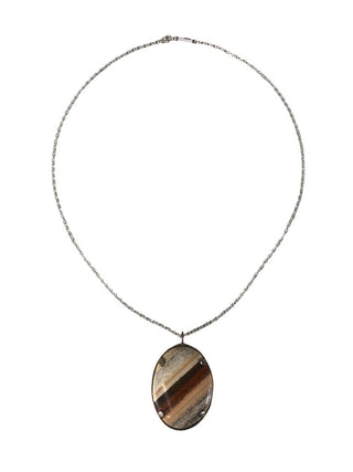 R Sterling stone necklace