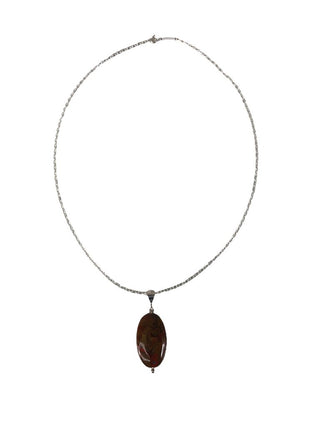 R Sterling stone necklace