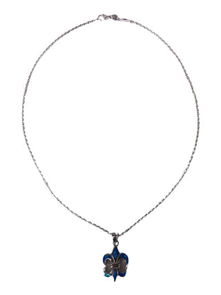 R Sterling fleur de lis necklace