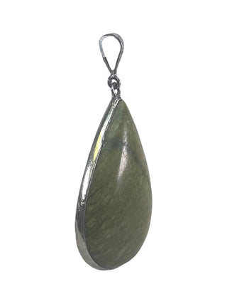 R sterling stone pendant