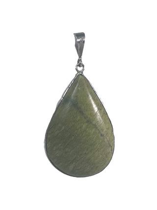 R sterling stone pendant