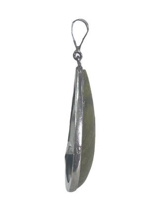R sterling stone pendant