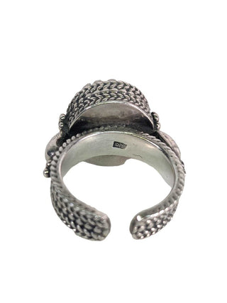 R sterling amethyst ring