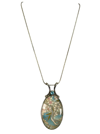 R sterling reversible pendant necklace