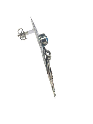 R sterling turquoise concho earrings