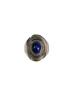 R sterling lapis ring