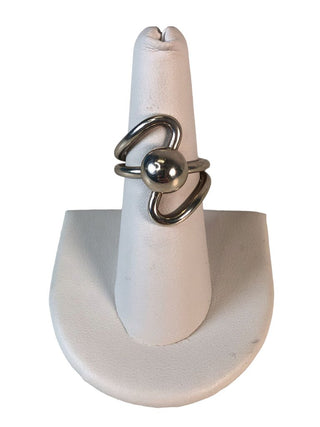 R Sterling wave/desert pearl ring