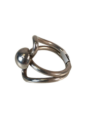 R Sterling wave/desert pearl ring