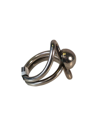 R Sterling wave/desert pearl ring