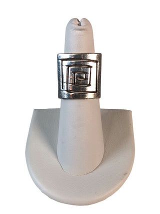 R Sterling square zen ring