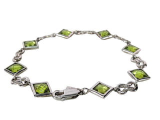 R sterling peridot bracelet