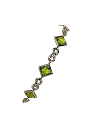 R sterling peridot bracelet