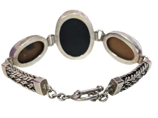 R sterling pearl & shell bracelet
