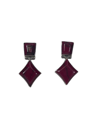 R sterling agate earrings