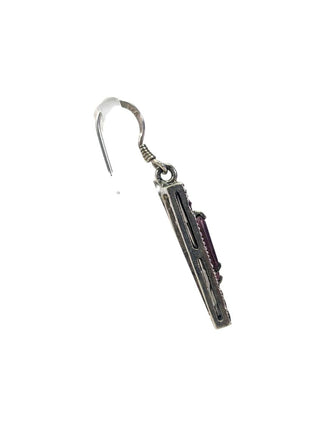 R sterling amethyst & marcasite earrings
