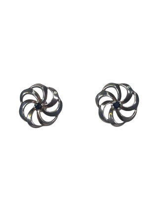 R sterling stone swirl earrings