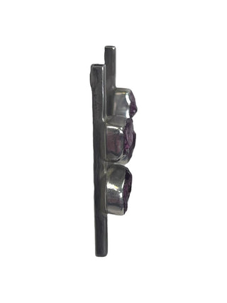 R sterling raw amethyst earrings