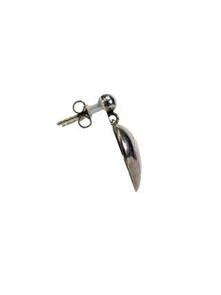 R sterling heart earrings