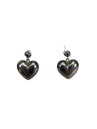 R sterling heart earrings