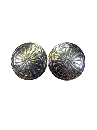 R sterling concho earrings