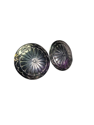 R sterling concho earrings