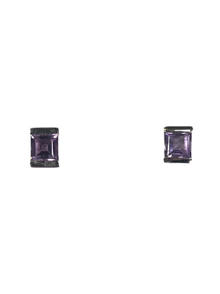 R sterling amethyst earrings