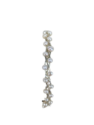 R sterling cluster pearl necklace & bracelet set