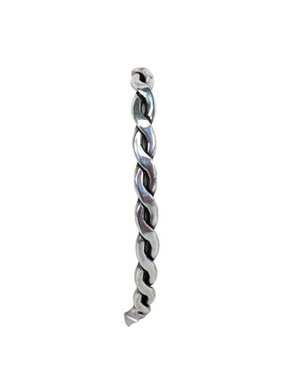 R woven sterling Mexican cuff bracelet