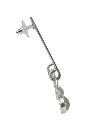 R sterling stone bar dangle earrings