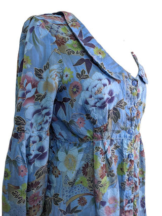 R Rayon Floral Button Up w/Collar