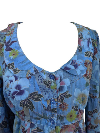 R Rayon Floral Button Up w/Collar