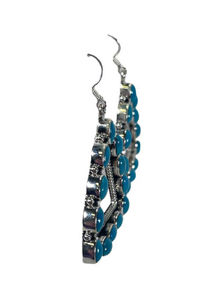 R sterling turquoise triangle earrings