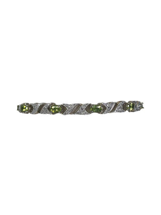 R sterling & peridot hugs & kisses bracelet