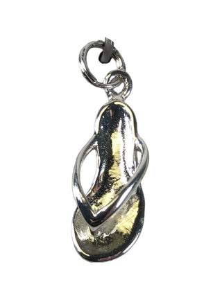 R Sterling flip flop charm