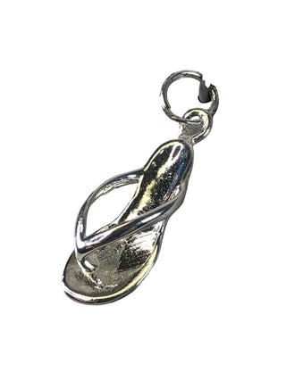 R Sterling flip flop charm