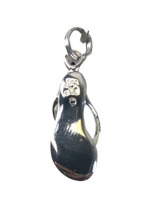R Sterling flip flop charm