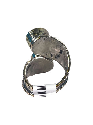 R sterling stone ring