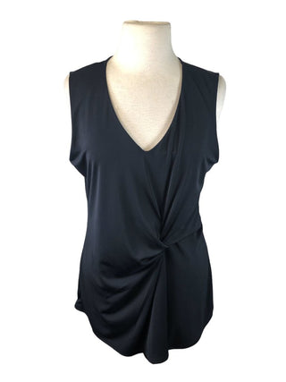R Sleeveless knotted front pullover top