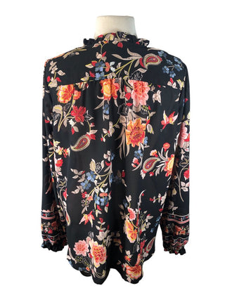 R Floral pullover top w/ peplum top