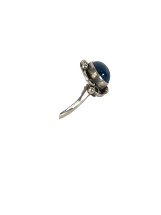 R sterling lapis ring