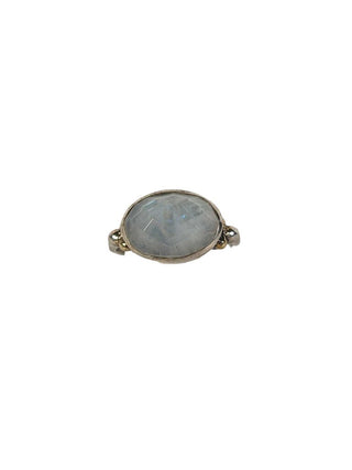 R sterling moonstone ring