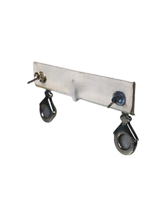 R Sterling 2-stone dangle earings
